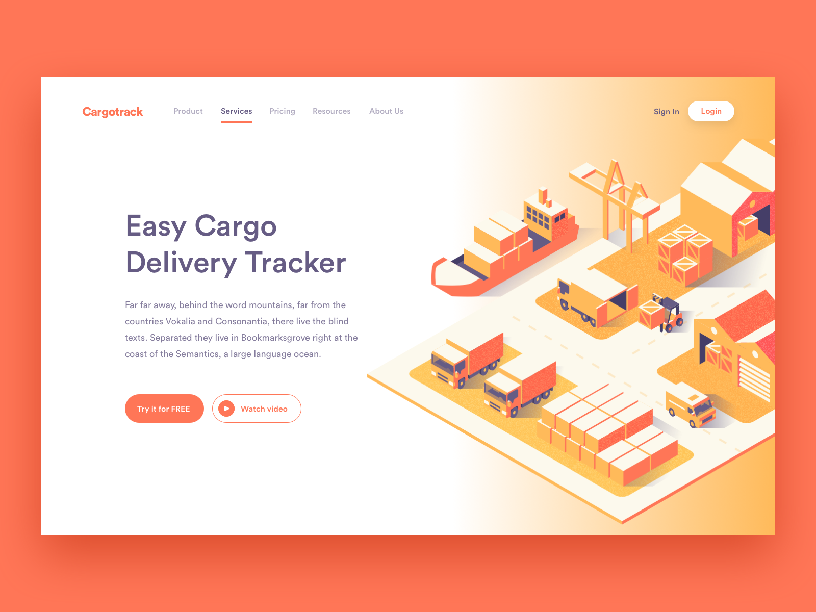 Dribbble - Cargo Tracking.png By Artyom Khamitov