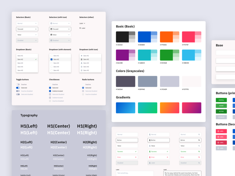 Webdesign style guide 1.0 (Free) by Artyom Khamitov on Dribbble