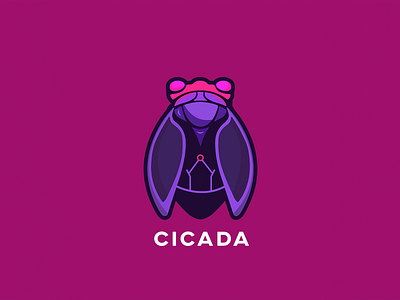 Cicada iecse logo vector vector illustration