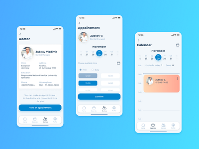 Dentist Program app clinic concept concept design dentist doctor meeting ui usability testing ux