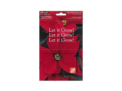 Let It Grow Gift Card christmas gift card poinsettia