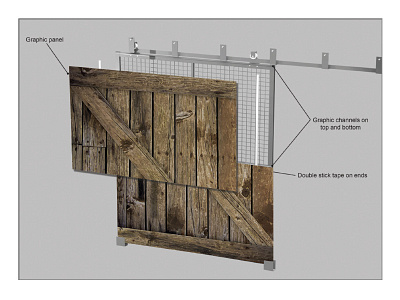 Barndoor Concept Diagram the home depot