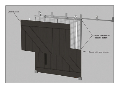 Barndoor Concept Diagram retail signage the home depot wood