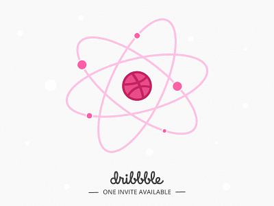 Dribbble Invitation atom dribbble invitation invite invites science