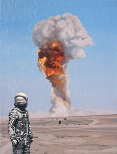 Boom art astronaut painting pop art science fiction