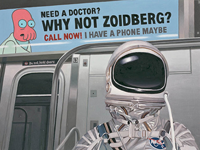 Why Not Zoidberg art astronaut futurama painting sci fi zoidberg