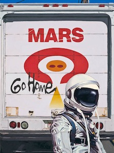 Mars Go Home art astronaut painting pop art science fiction