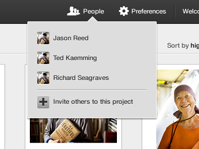 Preferred people popover review gallery ui