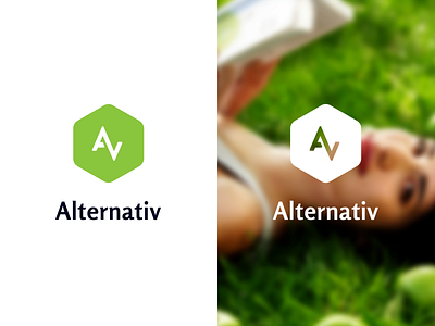 Alternativ logo flat green logo logo design