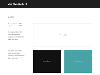 Free Web Style Guide PSD Template
