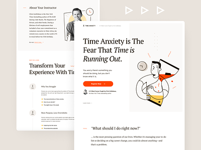 TimeAnxiety.com clean landing page minimalist sales page