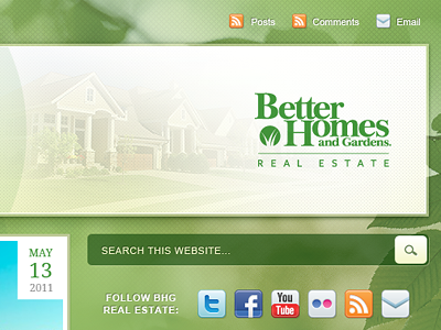 BHG Real Estate Blog Design blog design green website