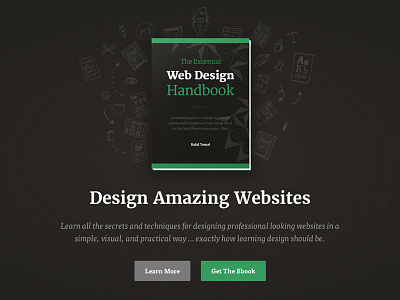 Web Design Handbook book cover ebook handbook landing page sales page
