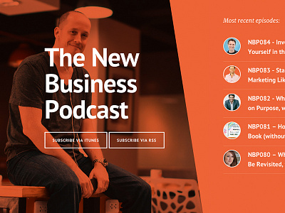 Podcast flat design podcast red