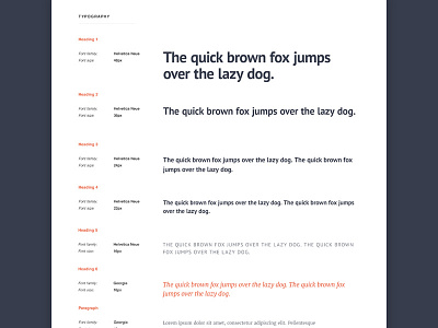 Typography Style Guide guide style guide styles typography