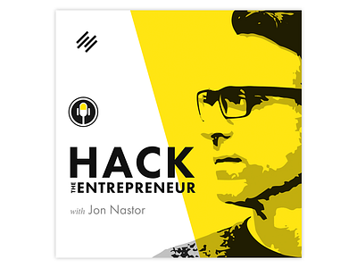 Hack the Entrepreneur Show Art black cover art itunes podcast yellow