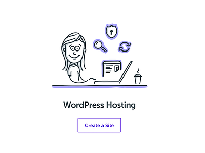 WordPress Hosting hosting illustration minimalist