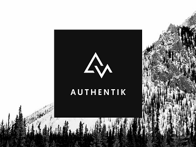 Authentik Logo authentik black logo mountain white