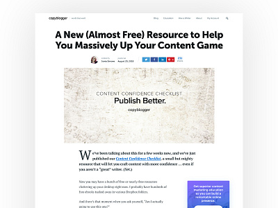 Copyblogger Article article blog post minimalism