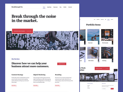 Breakthrough Pro genesis purple red theme wordpress