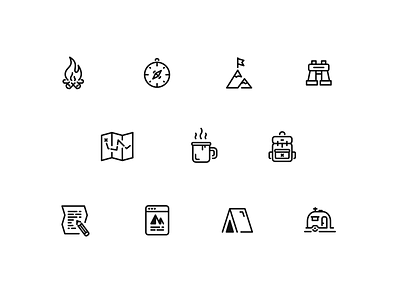 Authentik Icons black white campaign icon icons icons pack icons set journey minimalism