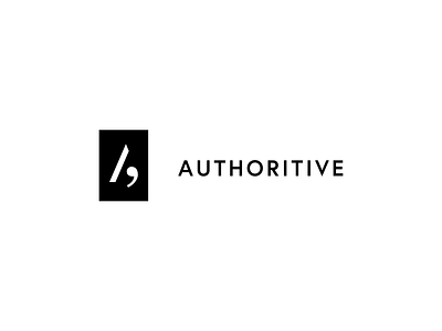 Authoritive #2 black brand branding clean logo minimal minimalist typography white