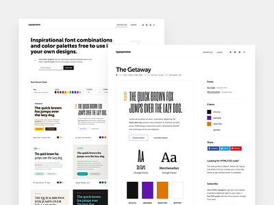 Typespiration.com design gallery inspiration inspirational inspire web webdesign website
