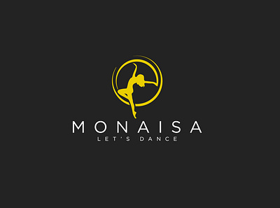 MONAISA Dancing beautifu logo design branding dance dancing flat graphic design logo minimal minimalist design