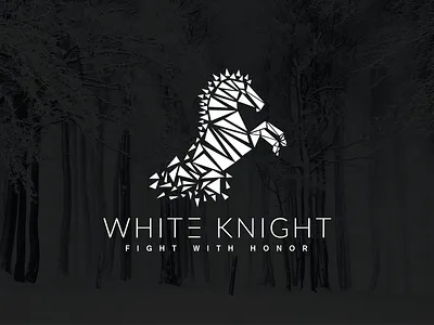 White KNIGHT #Horse beautifu logo design character design fight flat graphic design honor horse logo illustrator knight knights logo minimal minimalist design ui ux vector war web white