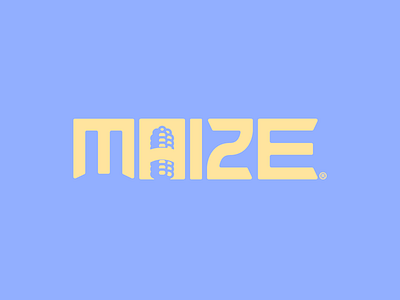 Maize Logo branding design flat handlettering lettering logo logodesign type typography