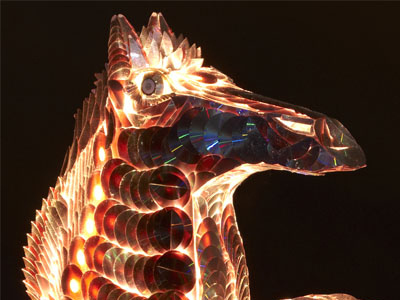 CD Horse Created From 5000 CD's