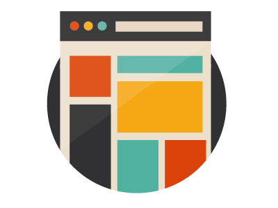 Web Development Icon colorful enricomoccia icon ui web development wireframe