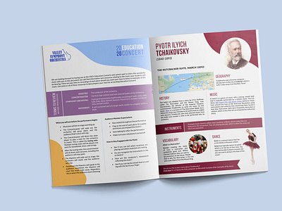 VSO Education Concerts 2020 Book book booklet design editorial design layout design non profit print print design