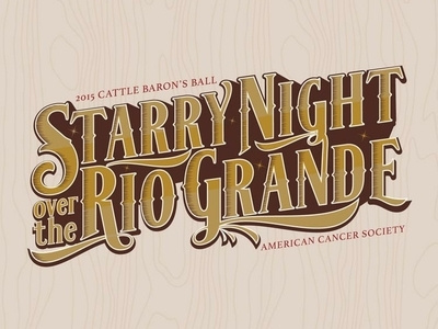 2015 Cattle Baron's Ball of the RGV branding design logo typography