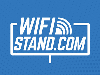 WiFi Stand branding design flat logo typography