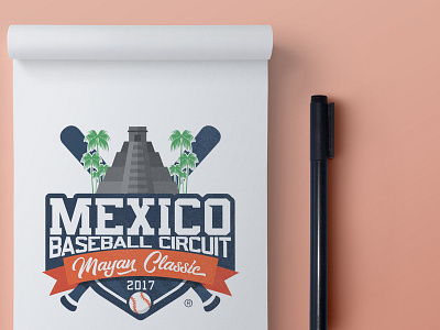 Mexico Baseball Circuit branding design flat illustration logo typography vector