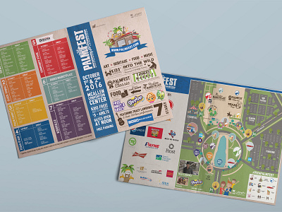 McAllen PalmFest 2016 Program branding brochure design flat icon identity illustration logo print vector