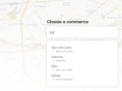 Commerce autocomplete city commerce dropdown government placeholder search store ui ux