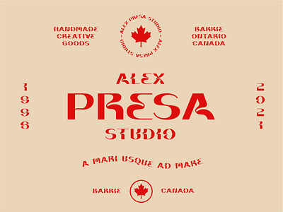 Alex Presa Studio 2021 | Badge Branding badge design badge logo badgedesign branding canada design flat design flat illustration lockup logo lockup minimal
