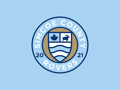 Simcoe County Rovers FC - Identity & Logo Design badge barrie canada club crest logo ontario simcoe soccer