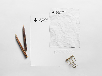 APS® | Alex Presa Studio - S22 Stationery Mockup brand mockup branding flatlay logo logo mockup minimal minimal design mockup star stationery