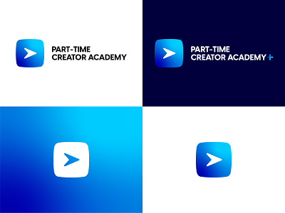 Part-Time Creator Academy - logo submission branding design flat design flat icon flat logo logo logo design logo lockup minimal wordmark