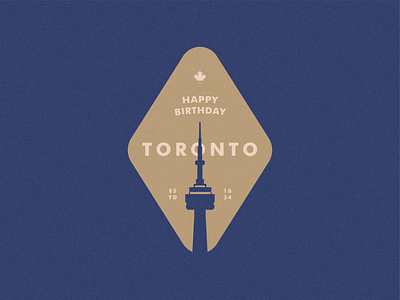 Happy 185th Birthday Toronto - Badge Design badge badge design flat design flat illustration toronto typography