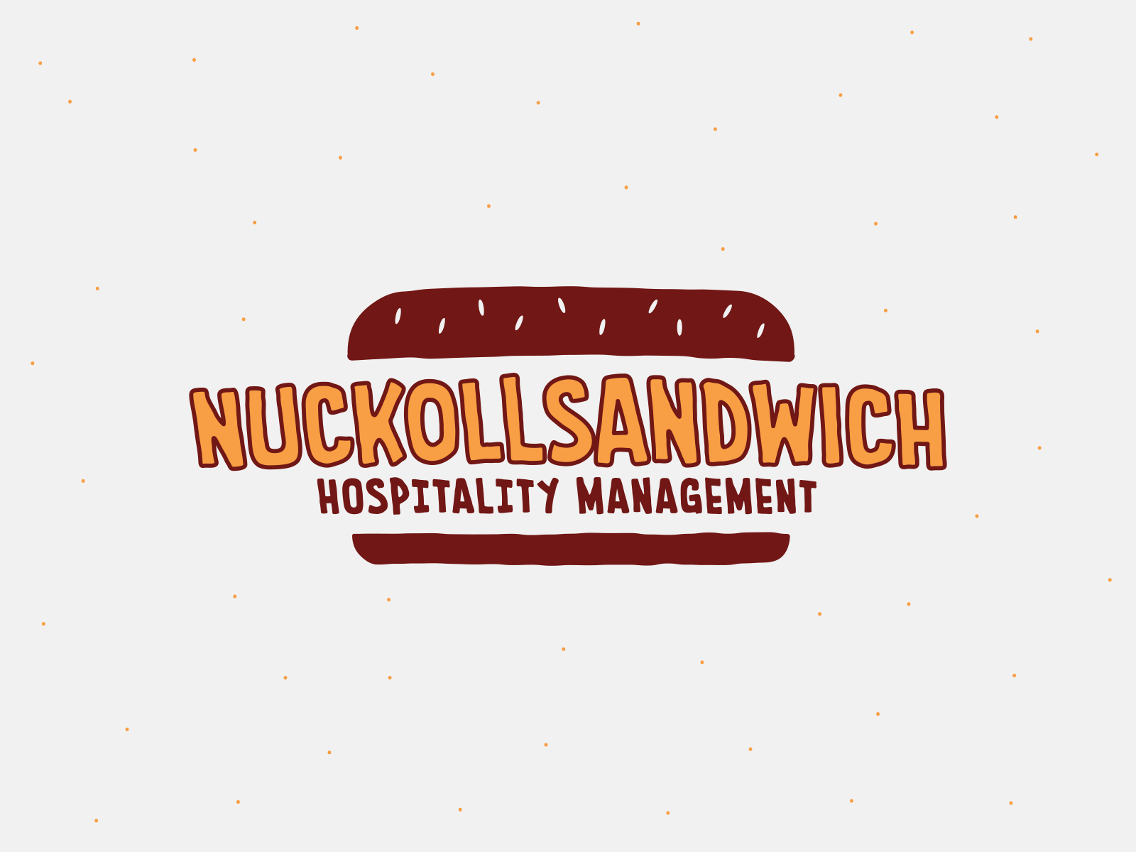 Nuckollsandwich Hospitality Management branding design food logo sandwich typography vector