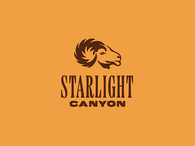 Starlight Canyon animal branding design goat illustration logo nature typography