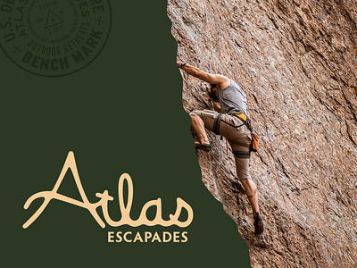 Atlas Escapades adventure branding camping design hiking identity logo typography