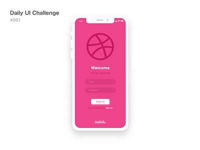 Daily UI Challenge - Sign In daily ui daily ui 001 design sign in ui uidesign ux ux design