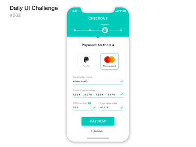 Daily UI Challenge - Credit Card Checkout