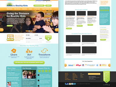 Action for Healthy Kids Responsive Website cms design gradient joomla nonprofit responsive template ui ux web web design website