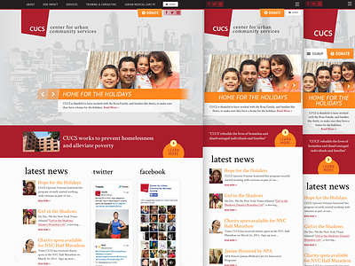 CUCS Responsive Website design joomla mockup nonprofit ui ux web web design website